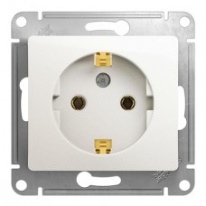 Розетка с заземлением Schneider GLOSSA, перламутр