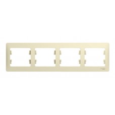 Рамка 4 поста горизонтальная Schneider Electric GLOSSA, бежевый