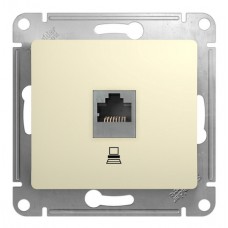 Розетка 1xRJ45 Cat.5 Schneider Electric GLOSSA, бежевый