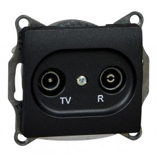 Розетка TV-FM одиночная Schneider Electric GLOSSA, антрацит