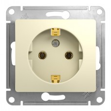 Розетка с заземлением Schneider GLOSSA, бежевый
