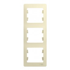 Рамка 3 поста вертикальная Schneider Electric GLOSSA, бежевый