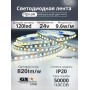 Светодиодная лента 24В 9.6Вт IP20 цвет нейтральное свечение (цена указана за 1м)