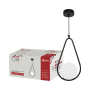Светильник подвесной под лампу AURORA DROP-PN-G9-BL 1хG9 матовый плафон, черный корпус 1м IN HOME