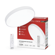 Светильник светодиодный SCANDY SIMPLE-125RCW 125Вт 230В 3000-6500K 10000Лм 500x50мм с пультом ДУ белый IN HOME