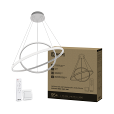 Светильник светодиодный ESTETIKA RING-95RC-2WH 95Вт 230В 3000-6500K 600/400 1.2м трос пульт ДУ белый IN HOME