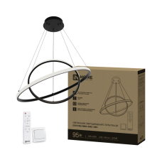 Светильник светодиодный ESTETIKA RING-95RC-2BL 95Вт 230В 3000-6500K 600/400 1.2м трос пульт ДУ черный IN HOME