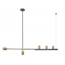 Люстра Рия латунь L150 h116/86/46 GU10 5*5W+Led 15W (3000K) (лампы в комплекте)