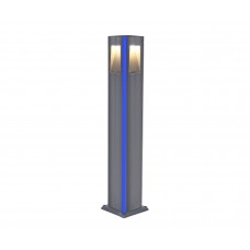 Светильник уличный Крисми серый 220V w12*12 h80 Led 4*3W (4000K) Декоративная подсветка синяя.