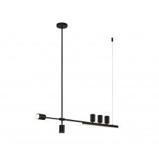 Люстра Рия черный L120 h116/86/46 GU10 5*5W+Led 12W (4000K) (лампы в комплекте)