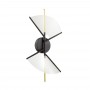 Бра 4651/14WL черный/золотой/прозрачный VENTA ODEON LIGHT