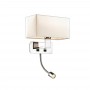 Бра c подсветкой 2421/1A хром/абажур/кремовый NORTE ODEON LIGHT
