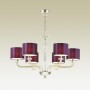 Люстра 4726/6 хром/стекло/фиолетовый VOSTA ODEON LIGHT