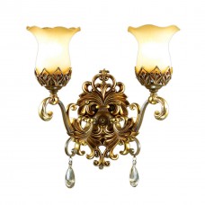 Бра 2802/2W коричневый/золото/стекло/хрустальные подвески SAFIRA ODEON LIGHT