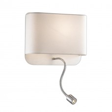 Бра с подсветкой 2588/2W хром/абажур белый BOSTRI ODEON LIGHT
