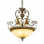 Люстра-подвес 2802/3 коричневый/золото/стекло/хрустальные подвески SAFIRA ODEON LIGHT