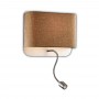 Бра с подсветкой 2589/2W хром/абажур рогожка BOSTRI ODEON LIGHT