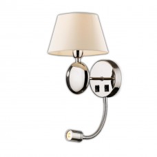 Бра c подсветкой 2195/1A хром/абажур/бежевый HOTEL ODEON LIGHT