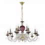 Люстра 3929/15 золотой/бордовый/красный SIENA ODEON LIGHT
