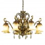 Люстра 2802/8 коричневый/золото/стекло/хрустальные подвески SAFIRA ODEON LIGHT