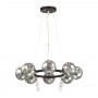 Люстра 3982/8 матовый черный/дымчатое стекло MAGNO ODEON LIGHT