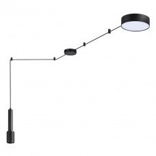 4253/23CL HIGHTECH ODL21 181 черн/металл Сис-ма потолочн (провод 2/4м 10 крепл.) LED 23W 1840Лм 3000K+LED GU10 10W FORTU