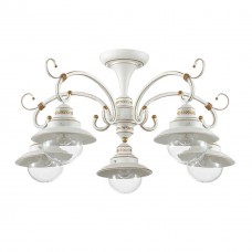 Люстра потолочная 3248/5C белый с золотой патиной SANDRINA ODEON LIGHT