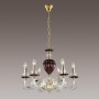 Люстра 3929/6 золотой/бордовый/красный SIENA ODEON LIGHT