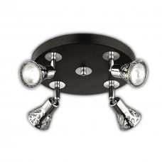 Светильник потолочный 2612/4C хром/дерево BIERZO ODEON LIGHT