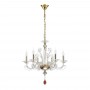 Люстра 3949/6 золотой/красный FAVOLA ODEON LIGHT