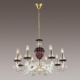 Люстра 3929/8 золотой/бордовый/красный SIENA ODEON LIGHT
