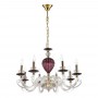 Люстра 3929/8 золотой/бордовый/красный SIENA ODEON LIGHT