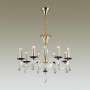Люстра 4600/8 золото/белый/синий/хрусталь ELEFI ODEON LIGHT