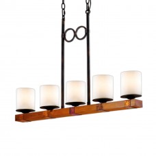 Люстра 2767/5 медный/дерево/стекло FABO ODEON LIGHT