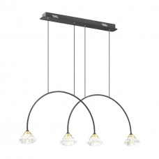 Подвес 4100/4 черный/прозрачный ARCO ODEON LIGHT Подвес 4100/4 черный/прозрачный ARCO ODEON LIGHT