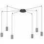 Подвесной светильник 3897/6 черный/хром LUCAS ODEON LIGHT