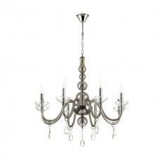 Люстра 4725/8 хром/дымчатый/стекло/хрусталь KEPRIA ODEON LIGHT