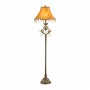 Торшер 2802/1F коричневый/зол/абажур из ткани/хрустальные подвески SAFIRA ODEON LIGHT