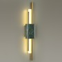 4360/10WL MIDCENT ODL23 174 изумрудный мрамор/золотистый металл Настенный св-к IP20 LED 10W 645Лм 3000K MARMI
