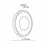 3046/DL TAN SN 010 Светильник пластик/белый/черный LED 48Вт 3000-6500К D410 IP43 пульт ДУ/ LampSmart STOKI