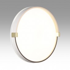 7646/CL PALE SN Светильник пластик/белый/золотой LED 30Вт 4000К D340 IP43 OLIDI WHITE