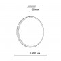3053/EL PALE SN 023 Светильник пластик/белый/черный LED 72Вт 3000-6000К D490 IP43 пульт ДУ DORTA