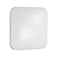 3020/DL TAN SN 101 Светильник пластик/белый/хром LED 48Вт 3000-6500K 435х435 IP43 пульт ДУ/ LampSmart LONA