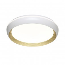 7650/DL PALE SN Светильник пластик/белый/золотой LED 48Вт 4000К D380 IP43 TOFIQ WHITE