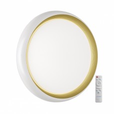 7650/EL PALE SN Светильник пластик/белый/золотой LED 70Вт 3000-6000К D480 IP43 пульт ДУ TOFIQ WHITE