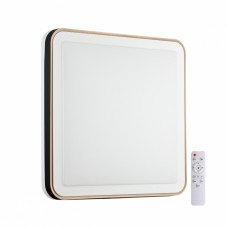 7621/DL PALE SN 047 Светильник пластик/белый/черный/медный LED 48Вт c ДУ 3000-4200-6300К 440х440 IP43 пульт ДУ EFFA