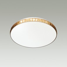 2078/DL PALE SN 073 Светильник пластик/белый/янтарный LED 48Вт 3000-6000K D390 IP43 пульт ДУ DINA AMBER