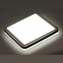 7621/DL PALE SN 047 Светильник пластик/белый/черный/медный LED 48Вт c ДУ 3000-4200-6300К 440х440 IP43 пульт ДУ EFFA