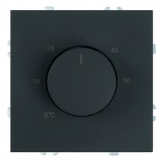 Терморегулятор механический (механизм), STEKKER, 230В, 3500Вт, серия Эмили, RSW00-5120-05, черный уголь, soft touch