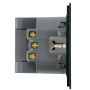 Розетка 1-местная з/ш с/з 16А + USB + Type C (механизм), STEKKER, 250В, 20W, серия Мия, RST16-3119-05, черный бархат